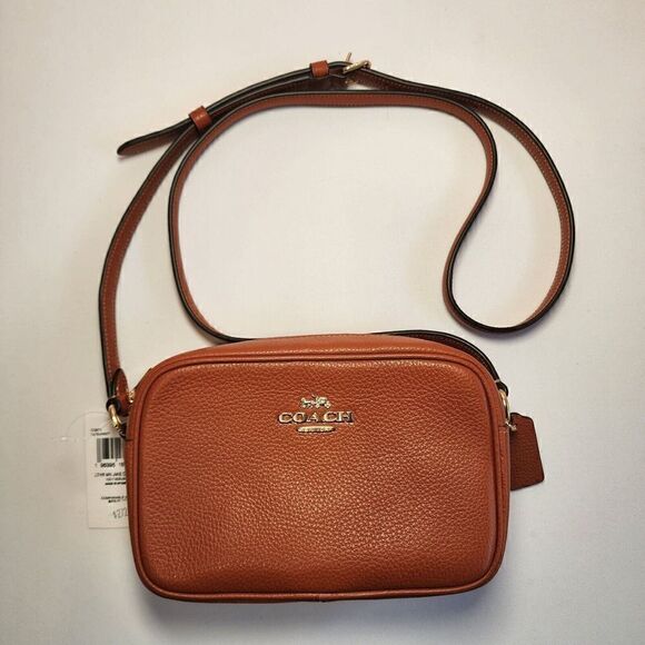 NWT COACH CQ875 Mini Jamie Camera Bag in Refine Pebble Leather Sunset - Picture 1 of 6